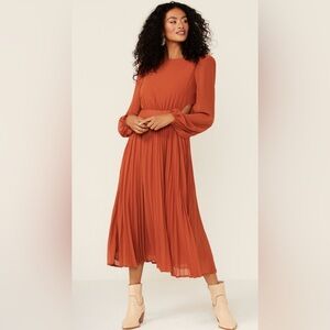Jealous tomato pleated cut out dress